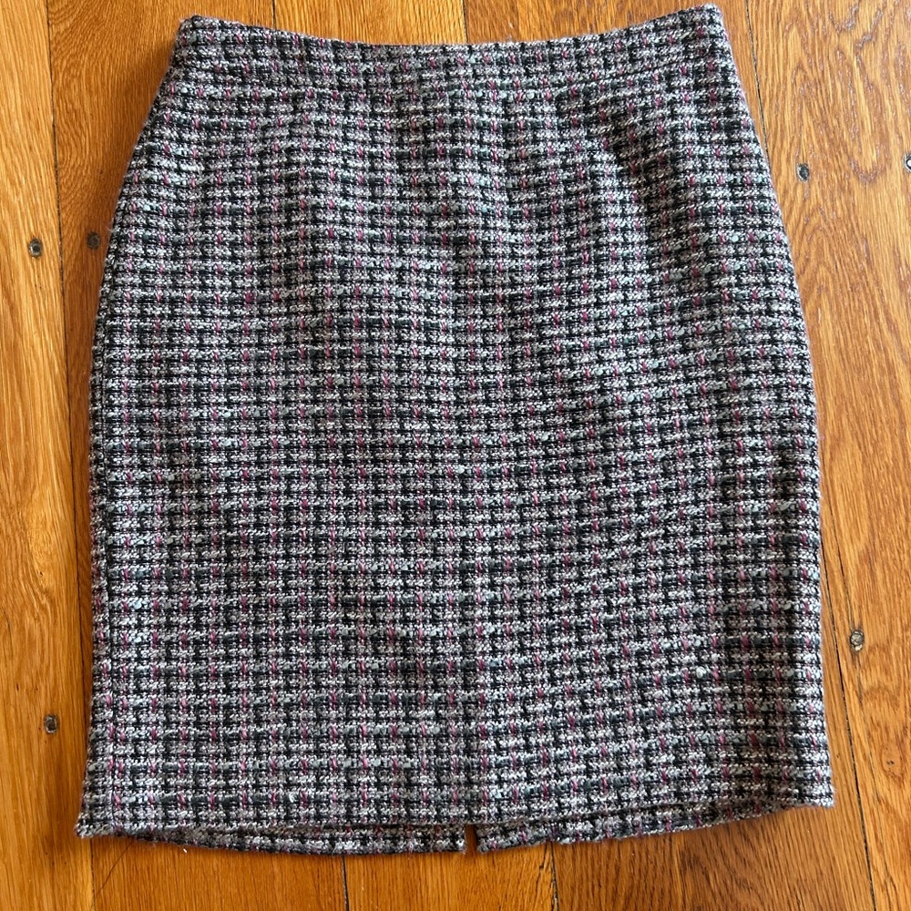 LOFT Pencil Skirt with Purple/Pink Accents